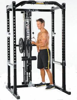 PowerTec Power Squat Rack Cage Gym System & Lat Tower WB-PR16LTO PowerTec Power Squat Rack Cage Gym System & Lat Tower WB-PR16LTO